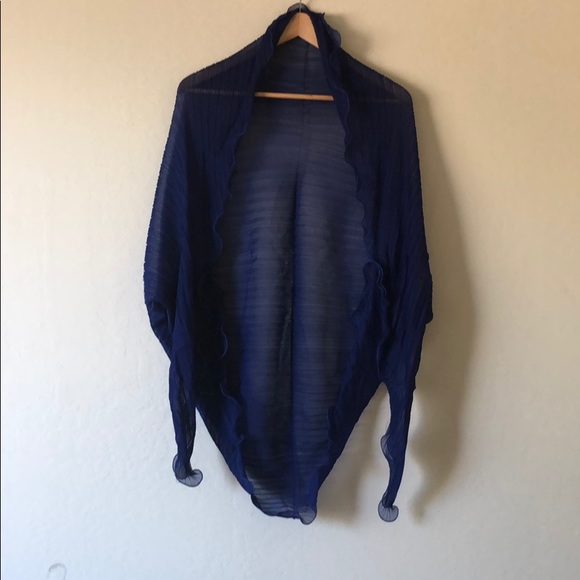 Royal Blue Summer Shawl - Picture 4 of 7